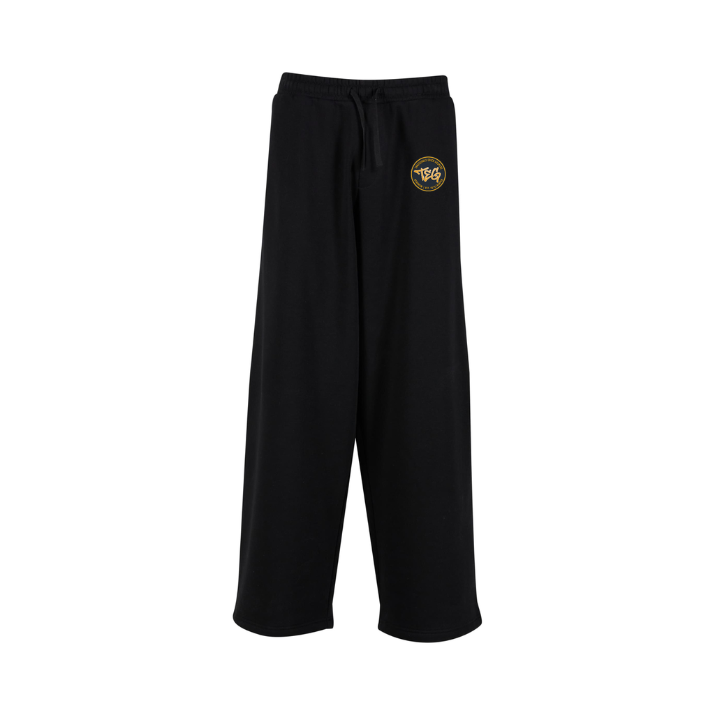 Wideleg "TEG" Jogginganzugshose schwarz