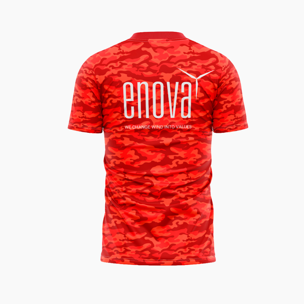 Unisex Laufshirt rot camouflage "enova"