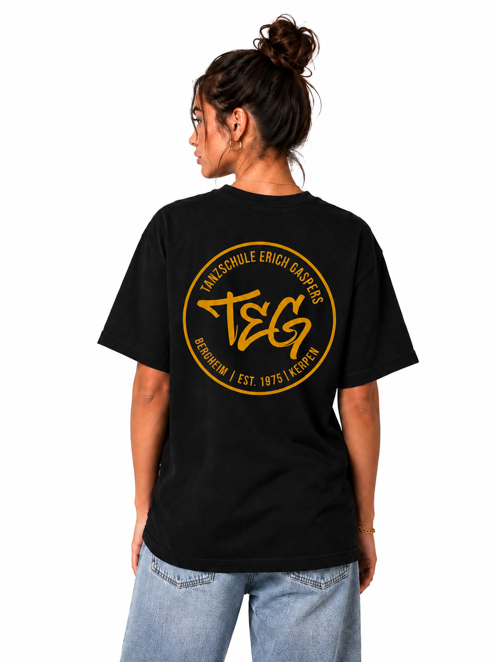 "TEG" T-Shirt schwarz