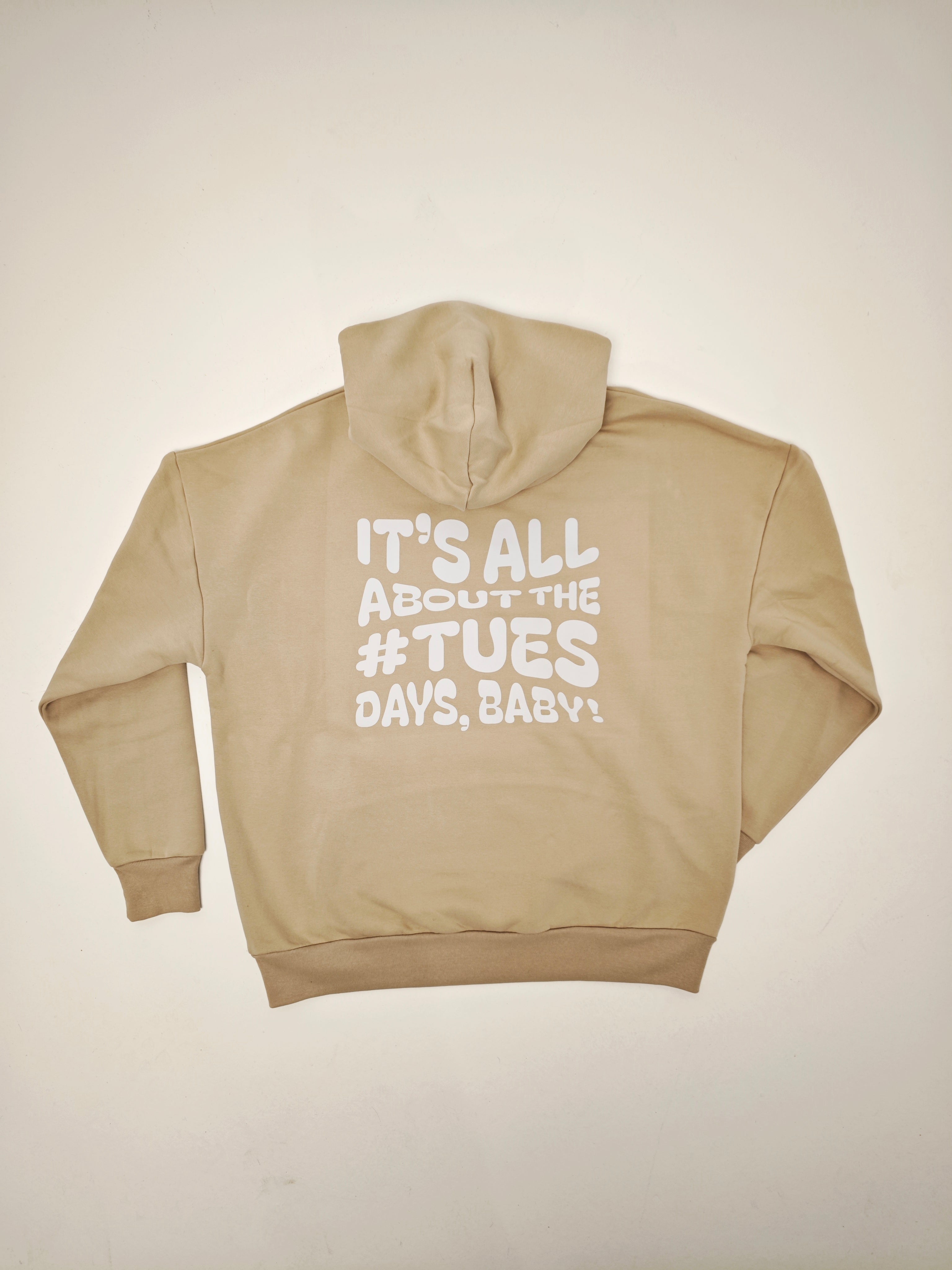 "#TUES! Day" Hoodie beige