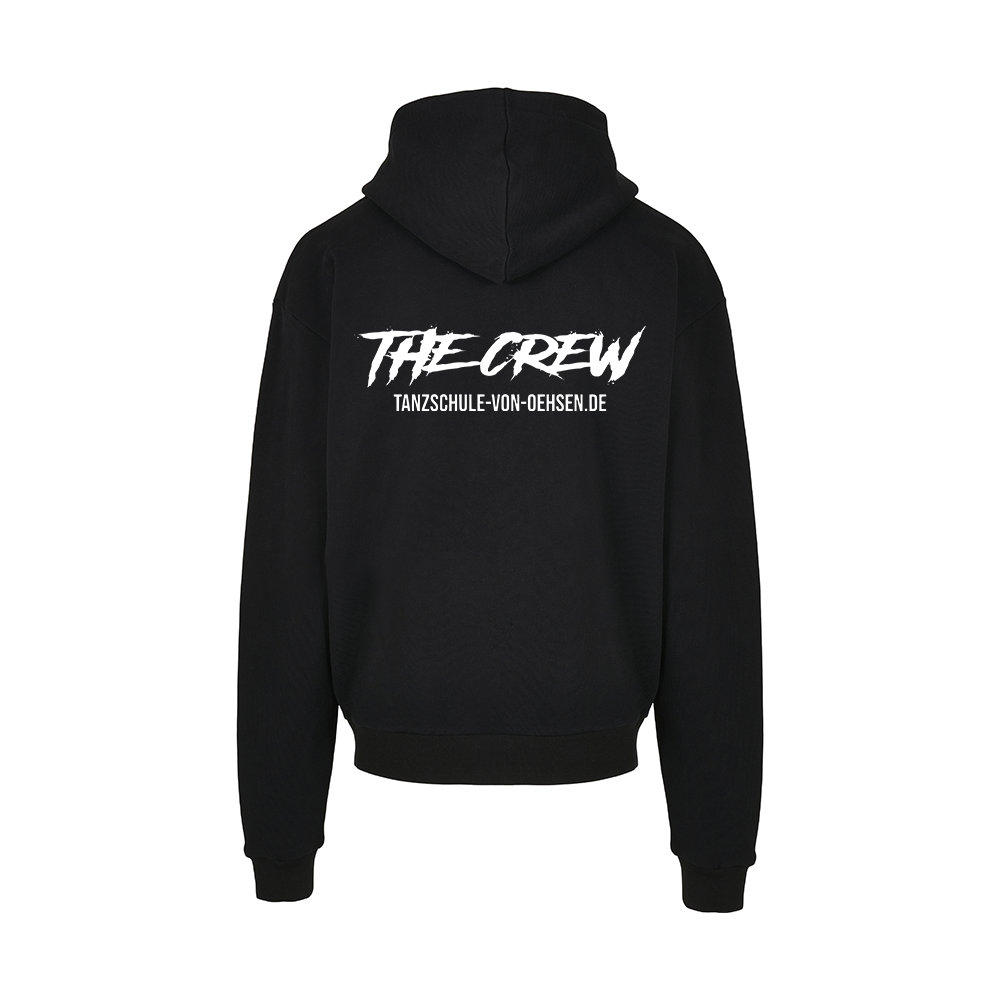"The Crew" Oversize Zip-Hoodie schwarz (003)