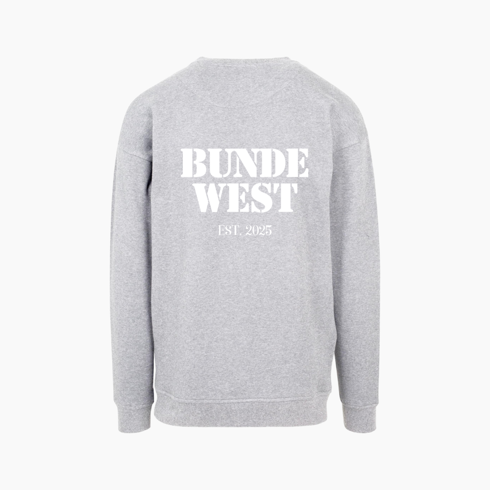 Unisex Sweatshirt grau "BUNDE WEST"