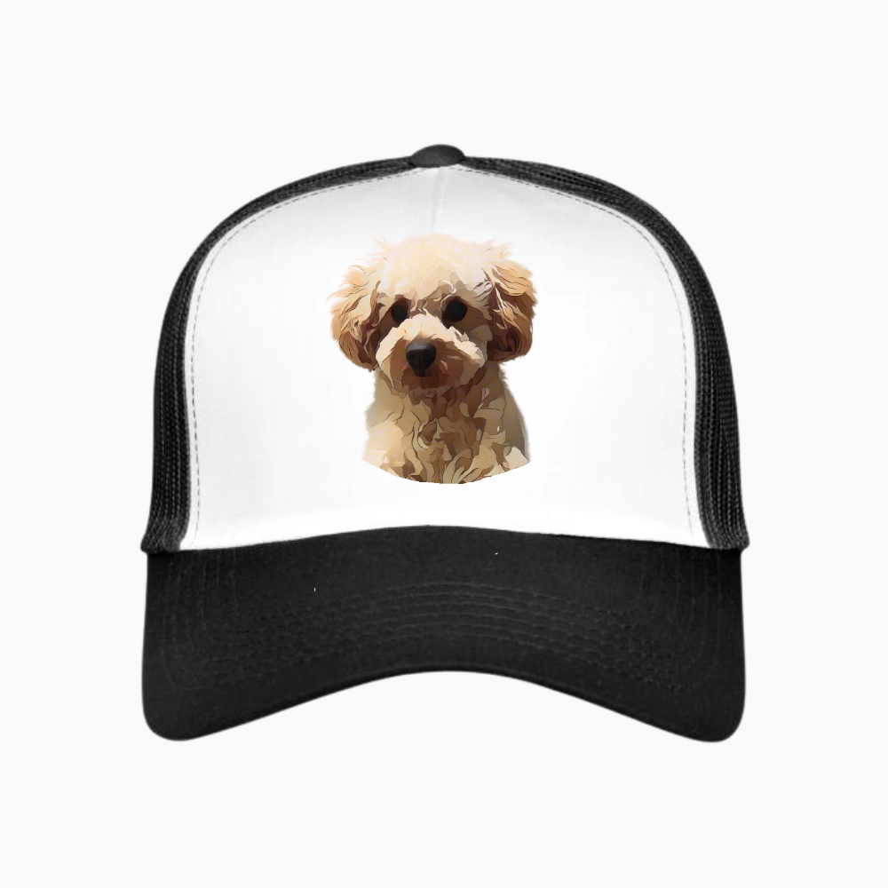 Trucker Cap schwarz/weiß "Papi"
